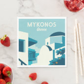 文字カスタムギリシャ スタンダードランチョンナプキン (インサイチュ)