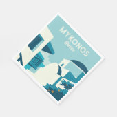 文字カスタムギリシャ スタンダードランチョンナプキン (角)