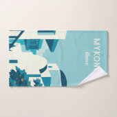 文字カスタムギリシャ ハンドタオル (ハンドタオル)