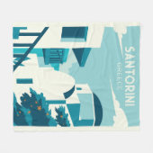 文字カスタムギリシャ フリースブランケット (正面(横))