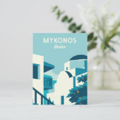 文字カスタムギリシャ ポストカード (スタンド正面)