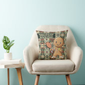 文字カスタムクランブルクリスマスラリージンジャーブレッド クッション (椅子)