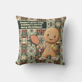 文字カスタムクランブルクリスマスラリージンジャーブレッド クッション