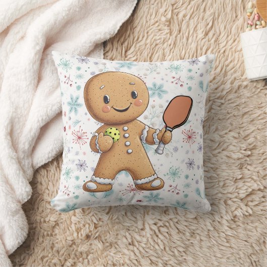 文字カスタムクランブルクリスマスラリージンジャーブレッド クッション (ブランケット)