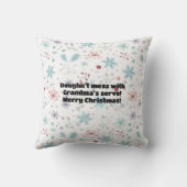 文字カスタムクランブルクリスマスラリージンジャーブレッド クッション (裏面)