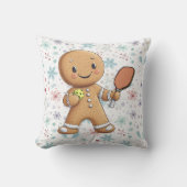 文字カスタムクランブルクリスマスラリージンジャーブレッド クッション (正面)