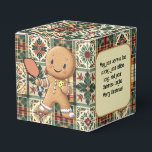 文字カスタムクランブルクリスマスラリージンジャーブレッド フェイバーボックス<br><div class="desc">ジンジャーブレッドのディンク・ボックスのご紹介！🎄 2x2x想像2の好意ボックスは、あなたの休日の扱いに最適でよくはしゃぐ、彼の信頼できるピックボールのパドルでフェスティバルおもしろいを提供する準備ができているジンジャーブレッドマンを備えている。背景はホリーのとベリーの離れコージーな混合で、休日の応援のtouchを追加している。サイドのカスタム文字読「あなたのサーブが強く、あなたのラリーが長く、あなたのクリスマスが明るい。メリークリスマス！」 – ピックボール愛好家に巧妙なうなずく。この箱は単なるコンテナではなく、誰の顔にもスマイルをもたらすフェスティバルおもしろいのスライスだ！🍪🏓</div>