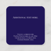 文字カスタムクリスチャン教会の牧師パーソナライズされた コーリングカード (裏面)