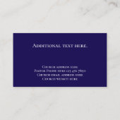 文字カスタムクリスチャン教会の牧師パーソナライズされた 名刺 (裏面)