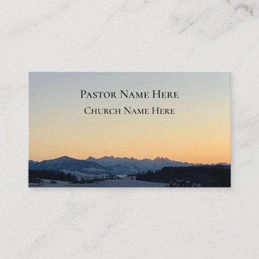 文字カスタムクリスチャン教会の牧師パーソナライズされた 名刺 (正面)