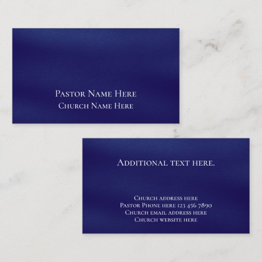 文字カスタムクリスチャン教会の牧師パーソナライズされた 名刺 (正面/裏面)