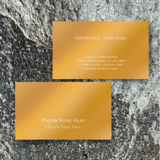 文字カスタムクリスチャン教会の牧師パーソナライズされた 名刺