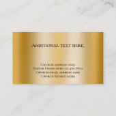 文字カスタムクリスチャン教会の牧師パーソナライズされた 名刺 (裏面)