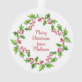 文字カスタムクリスマスリースオーナメント オーナメント