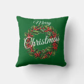 文字カスタムクリスマスリースTシャツ クッション (裏面)