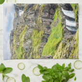 文字カスタムクリフブレクフォッサール、アイスランド キッチンタオル (折り畳み)