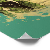 文字カスタムクロコダイル ポスター (角)