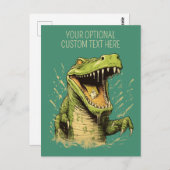 文字カスタムクロコダイル ポストカード (正面/裏面)