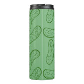 文字カスタムグリーンカートゥーのピクルスシンプル タンブラー (裏面)