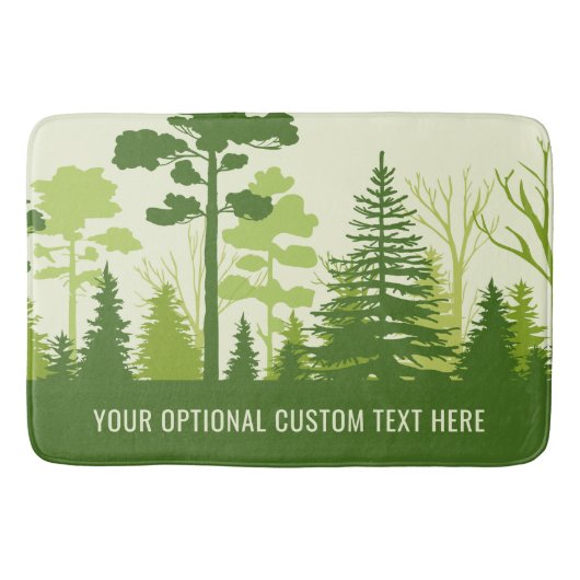文字カスタムグリーンフォレストバスマット バスマット (正面)