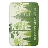 文字カスタムグリーンフォレストバスマット バスマット (正面縦)