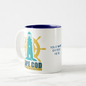 文字カスタムケープコッドマサチューセッツ ツートーンマグカップ (正面左)