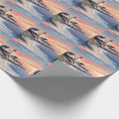 文字カスタムケープコッドマサチューセッツ ラッピングペーパー (角)