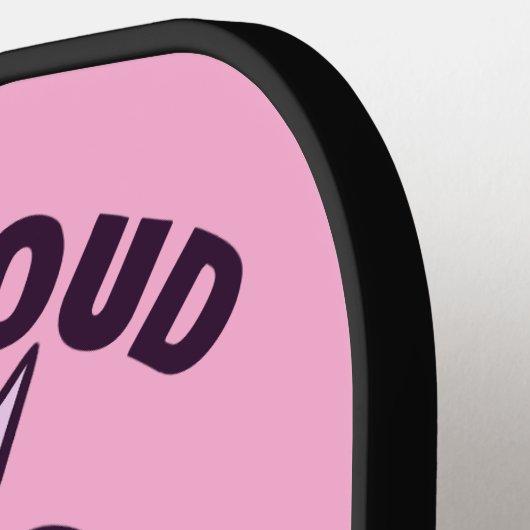 文字カスタムゲイユニコーン ピックルボールラケット (左詳細)