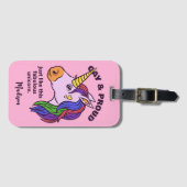文字カスタムゲイユニコーン ラゲッジタグ (正面横)