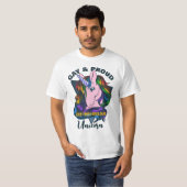 文字カスタムゲイユニコーン Tシャツ (正面フル)