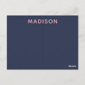 文字カスタムコスタリカ ポストカード (裏面)