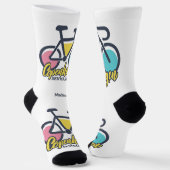 文字カスタムコペンハーゲンデンマーク ソックス (傾斜あり)