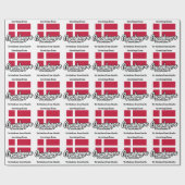 文字カスタムコペンハーゲンデンマーク ラッピングペーパー (フラット)