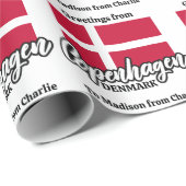 文字カスタムコペンハーゲンデンマーク ラッピングペーパー (ロールコーナー)