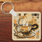 文字カスタムコーヒー キーホルダー (正面)