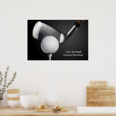 文字カスタムゴルフ ポスター (キッチン)