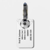 文字カスタムサッカーゴールラゲッジタグ ラゲッジタグ (裏面縦)