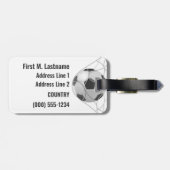 文字カスタムサッカーゴールラゲッジタグ ラゲッジタグ (裏面横)