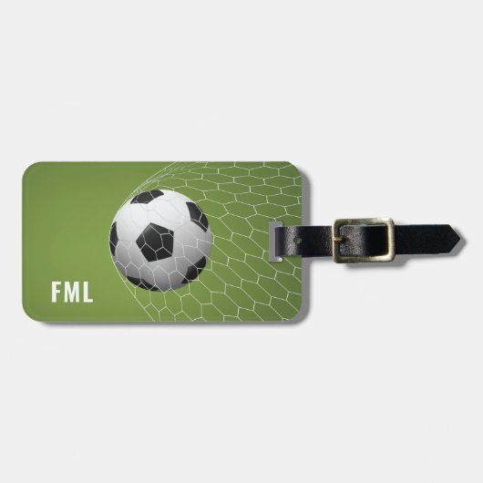 文字カスタムサッカーゴールラゲッジタグ ラゲッジタグ (正面横)