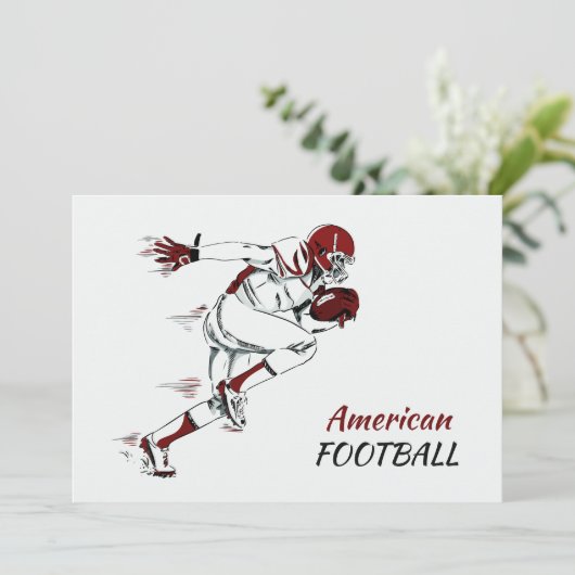 文字カスタムサッカーパーティの招待状 招待状 (スタンド正面)