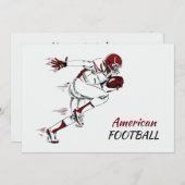 文字カスタムサッカーパーティの招待状 招待状 (正面/裏面)