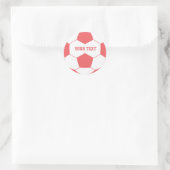 文字カスタムサッカーボール ラウンドシール (バッグ)