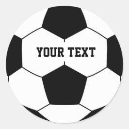 文字カスタムサッカーボール ラウンドシール
