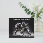 文字カスタムサッカー選手イラストレーション ポストカード (スタンド正面)