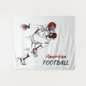 文字カスタムサッカー選手タペストリー タペストリー (正面(横))