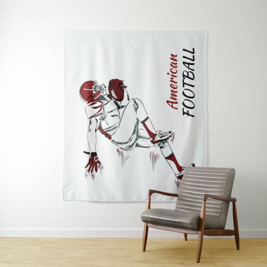文字カスタムサッカー選手タペストリー タペストリー (インサイチュ)