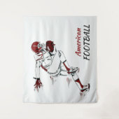 文字カスタムサッカー選手タペストリー タペストリー (正面)