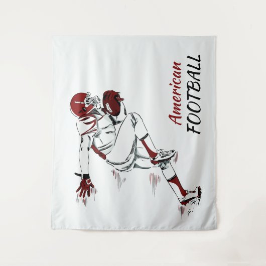 文字カスタムサッカー選手タペストリー タペストリー (正面)