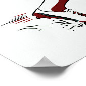 文字カスタムサッカー選手ポスター ポスター (角)