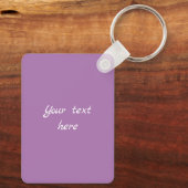 文字カスタムサンおもしろいタカラフルクリスマスパープル キーホルダー (裏面)